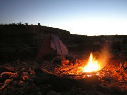 Campfire at Andamooka Waterhole