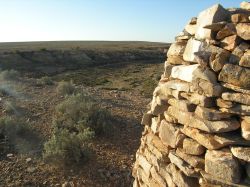 East from John McDouall Stuart's stone cairn